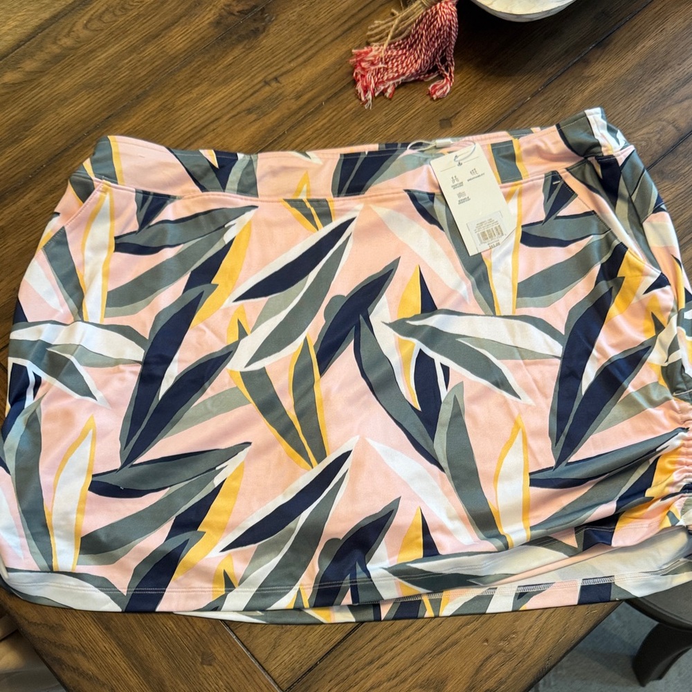 Skort! Tropical Leaf Print Skort